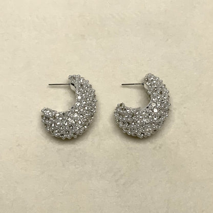 Hook Crystal Pearl Earrings