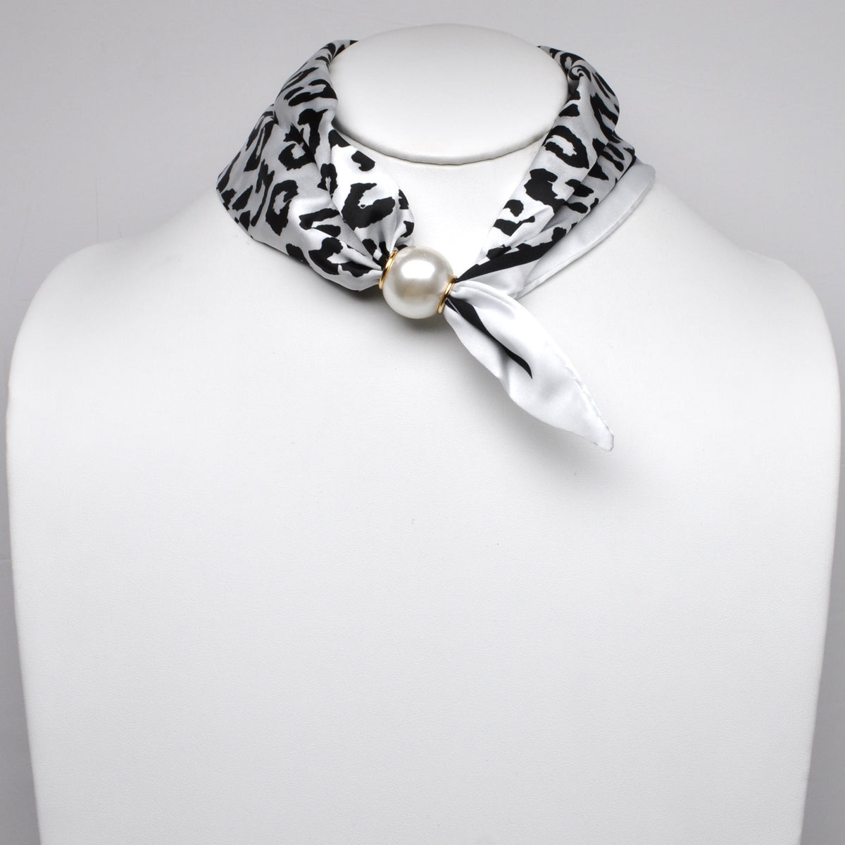 Black & White Leopard Neckerchief