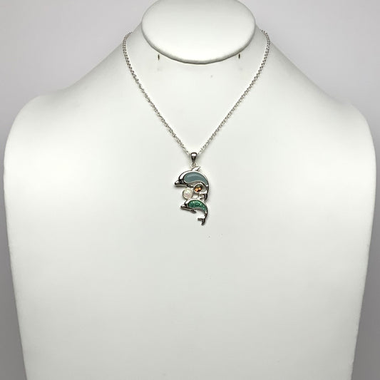 Double Dolphin Necklace