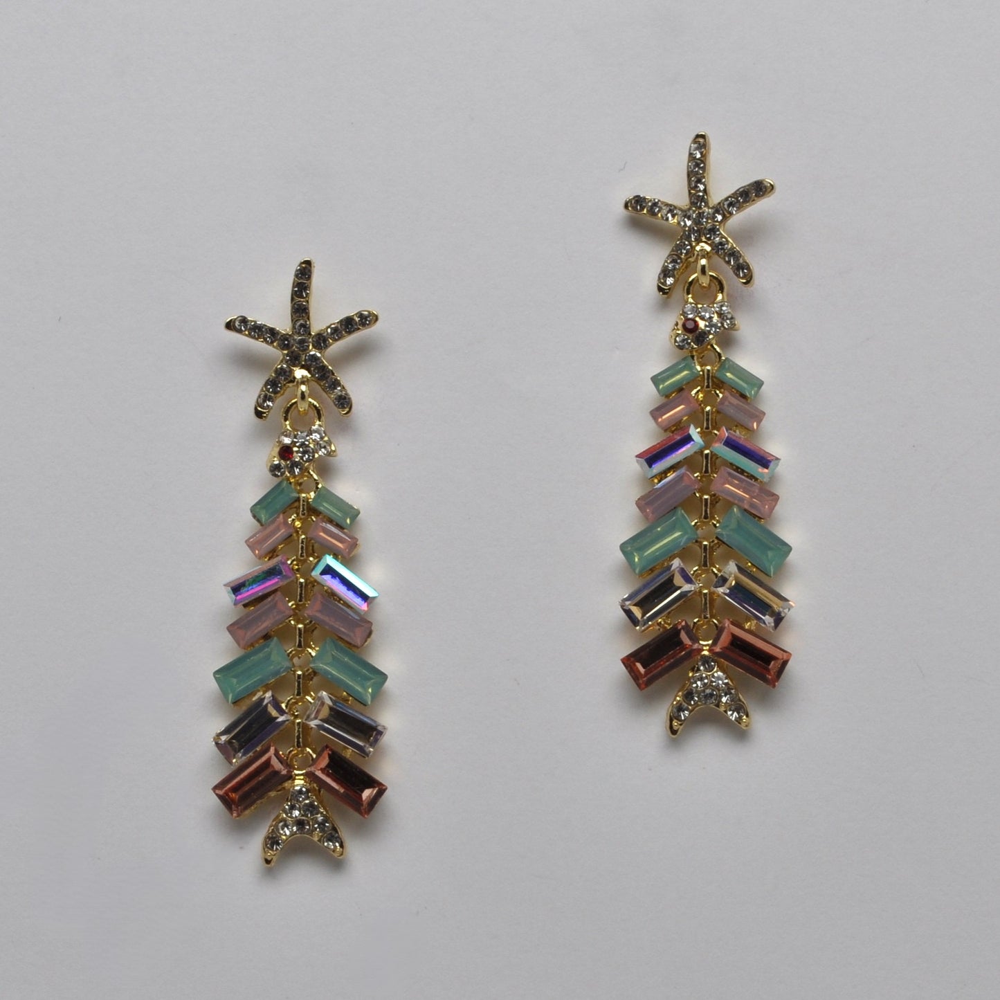 Crystal Christmas Tree Earrings