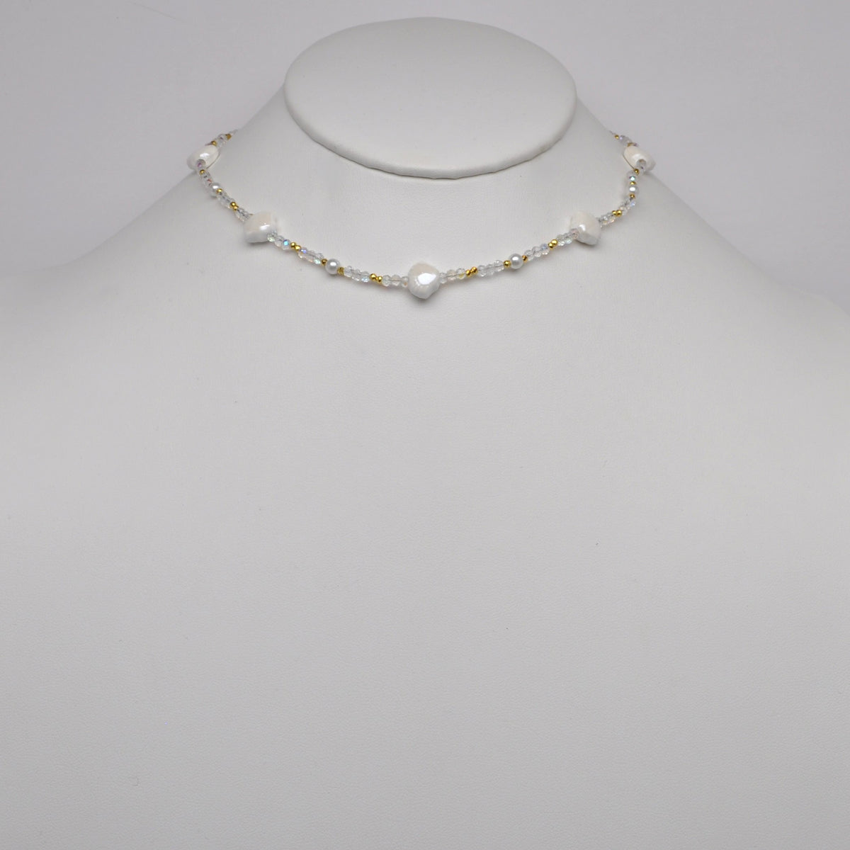 Seashell Crystal Beaded Necklace