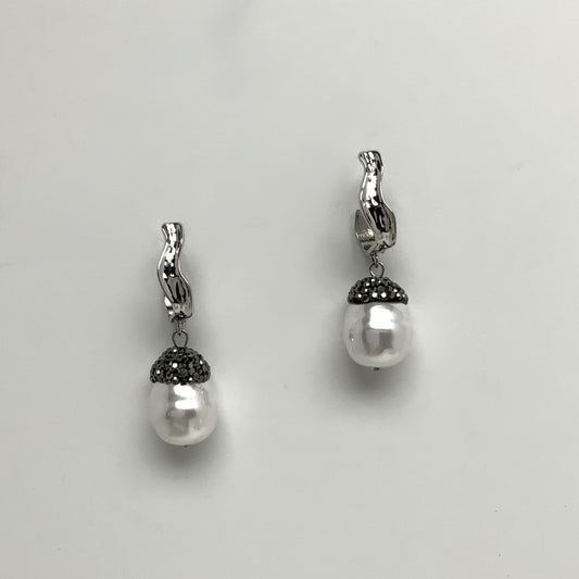 Pearl Crystal Drop Earrings