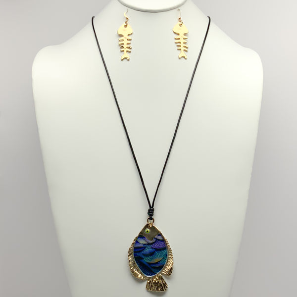 Fish Drop Necklace