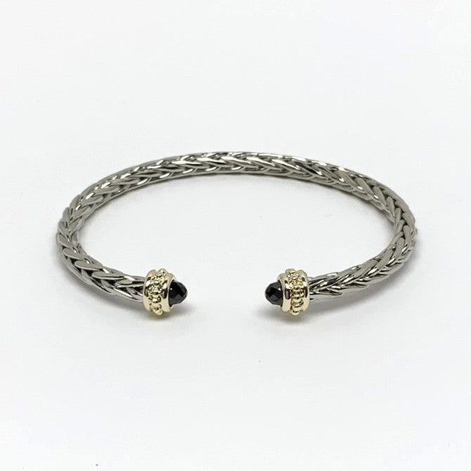 Braided Stone Cuff Bracelet