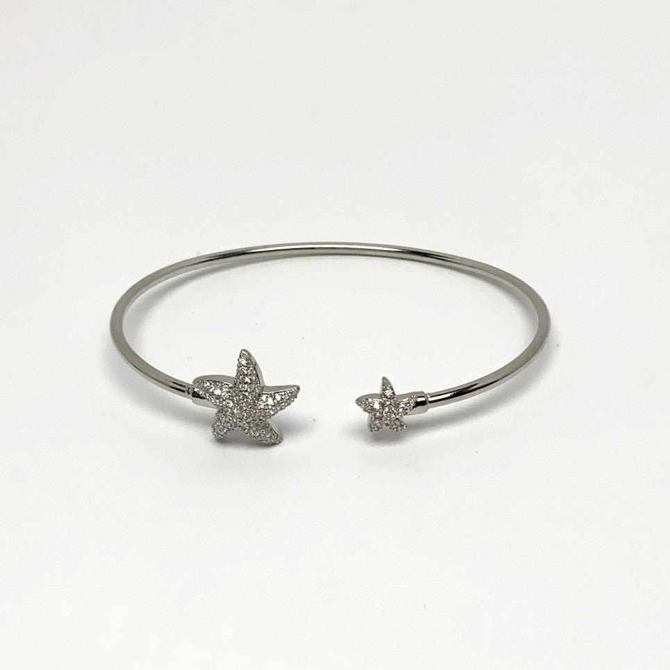 Cubic Zirconia Starfish Cuff Bracelet