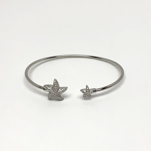Cubic Zirconia Starfish Cuff Bracelet
