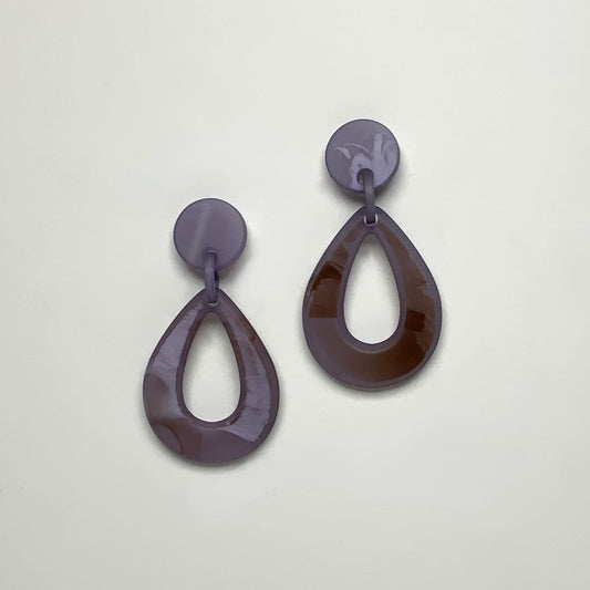 Matte Teardrop Outline Earrings