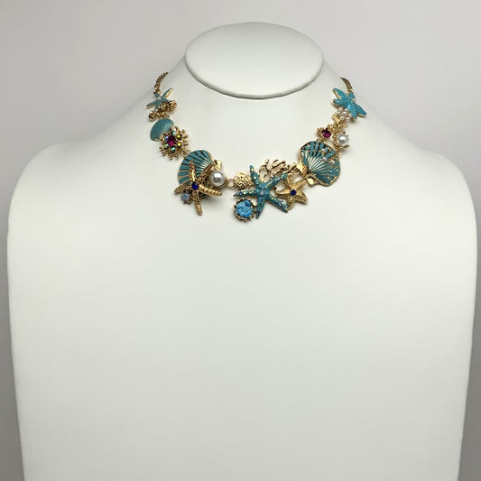 Nautical Cluster Bib Style Necklace