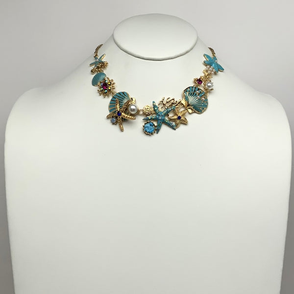 Nautical Cluster Bib Style Necklace