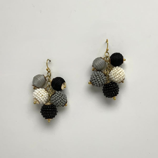 Beaded Cluster Earrings