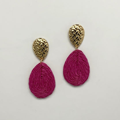 Paper Twine Teardrop Earrings