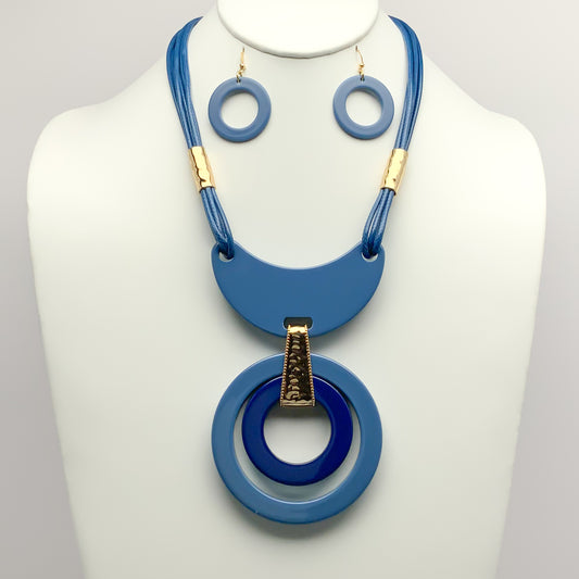 Lucite Drop Necklace Set