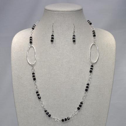 Rhinestone Chain Necklace Set