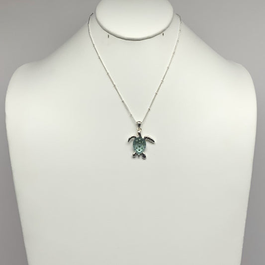 Rhinestone Turtle Necklace