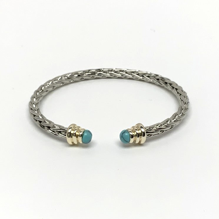 Braided Turquoise Cuff Bracelet