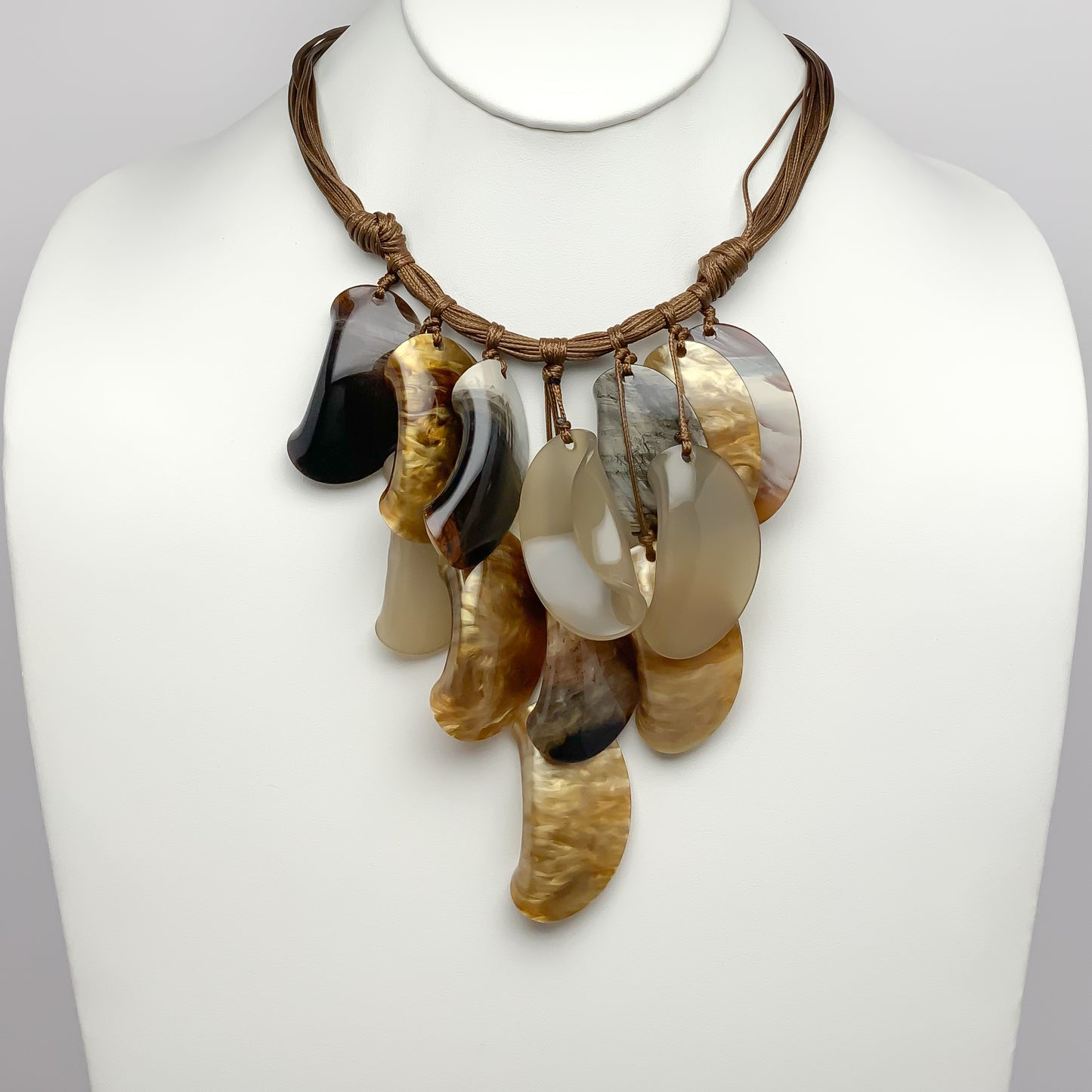 Wavy Lucite Drop Necklace