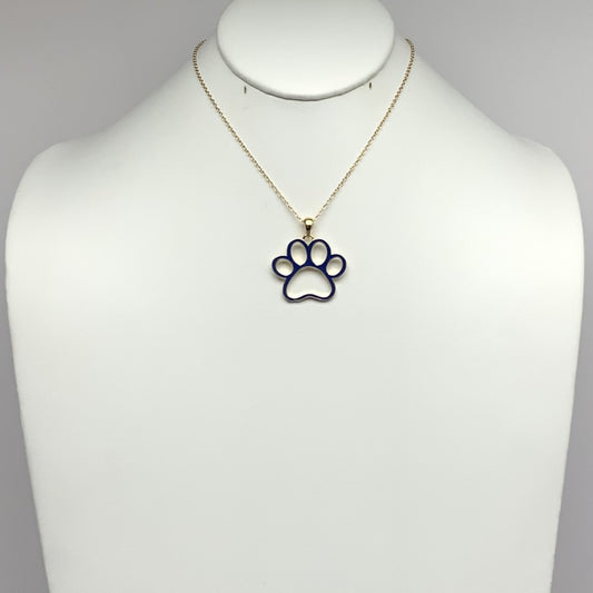 Paw Print Outline Necklace