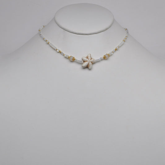 Crystal Bead Mix Starfish Necklace