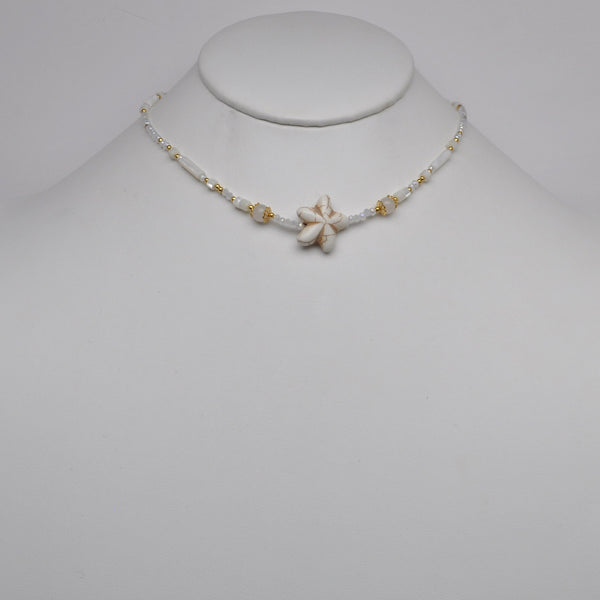Crystal Bead Mix Starfish Necklace