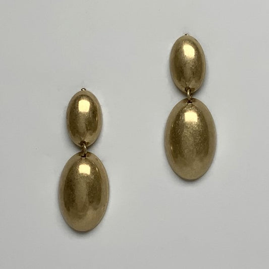 Two Oval Drop Earrings