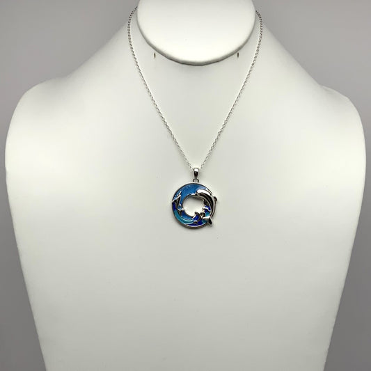 Dolphin Ring Necklace Set