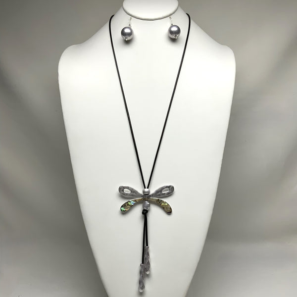 Dragonfly Cord Necklace Set