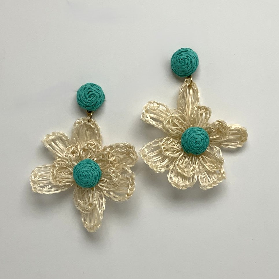 Wicker Flower Earrings