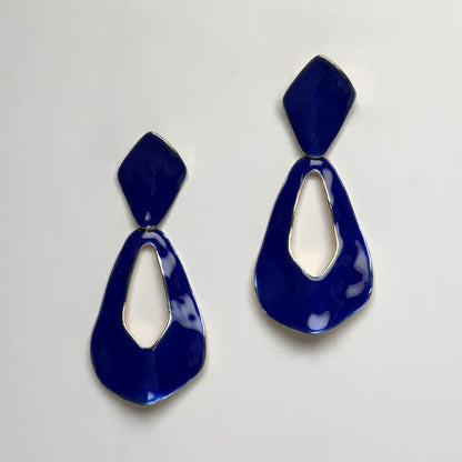 Rhombus Drop Clip-on Earrings