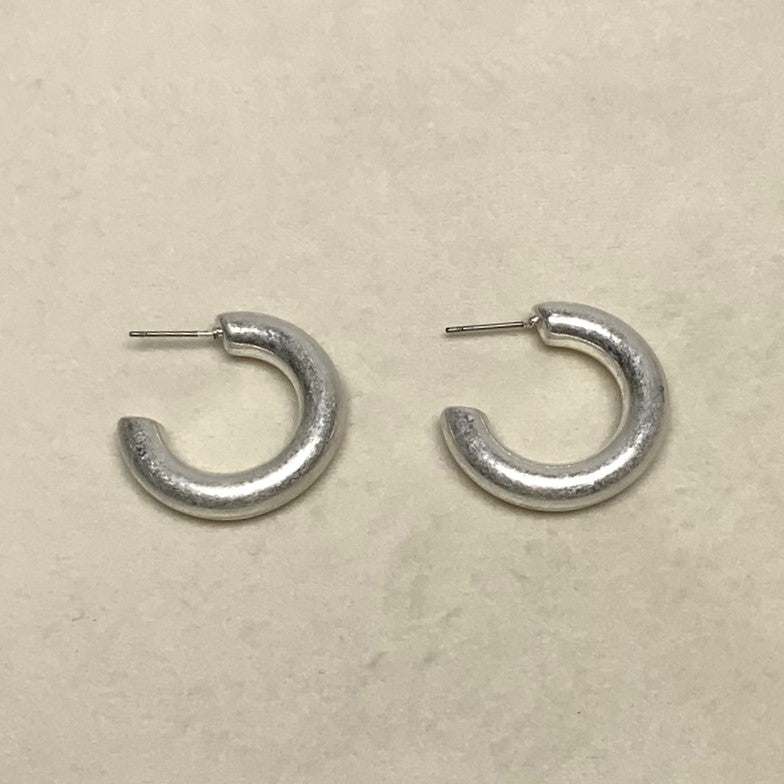 Thick Friction Back Hoop Earrings