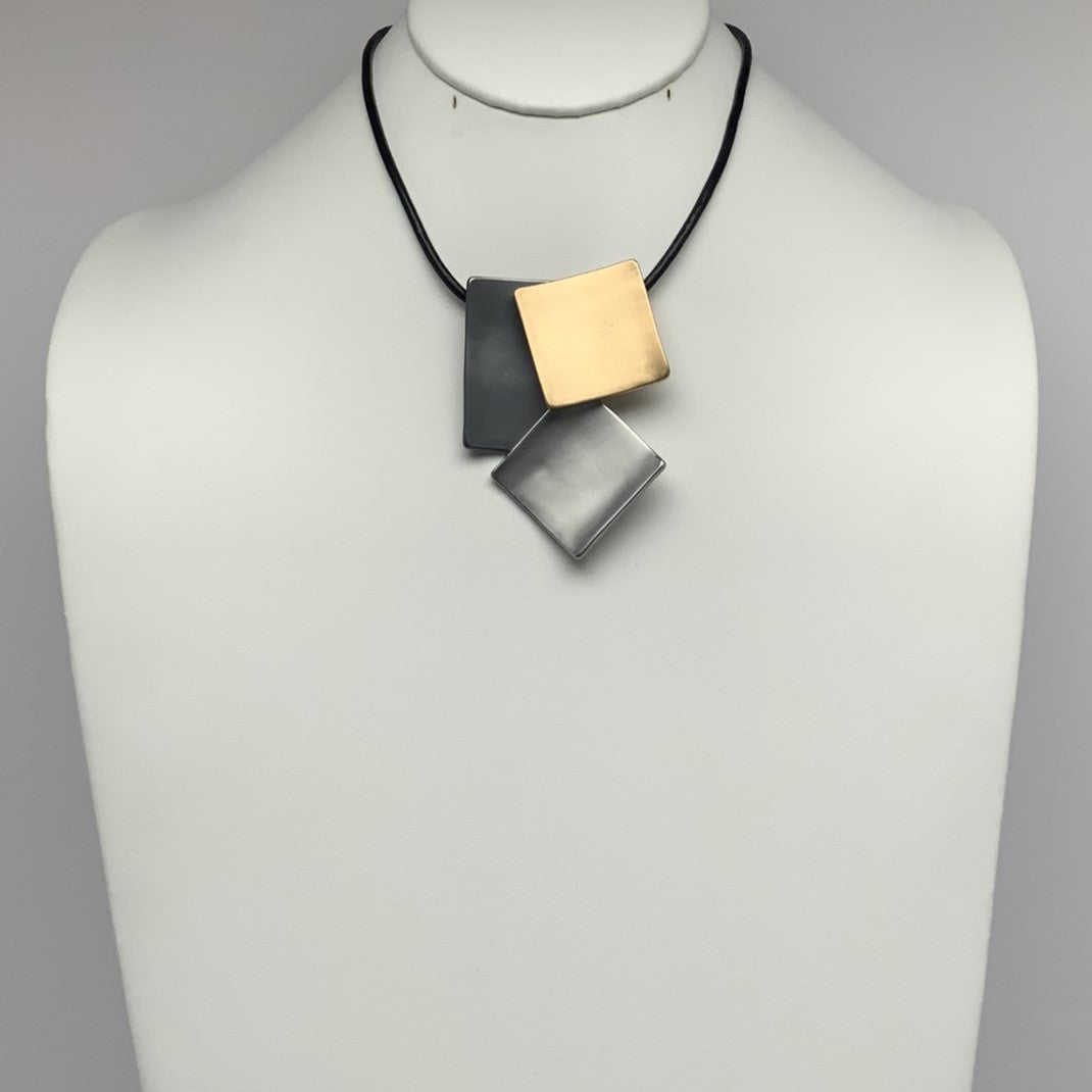 Abstract Squares Necklace