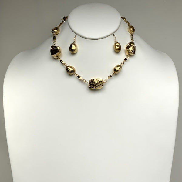 Futuristic Stone Necklace Set