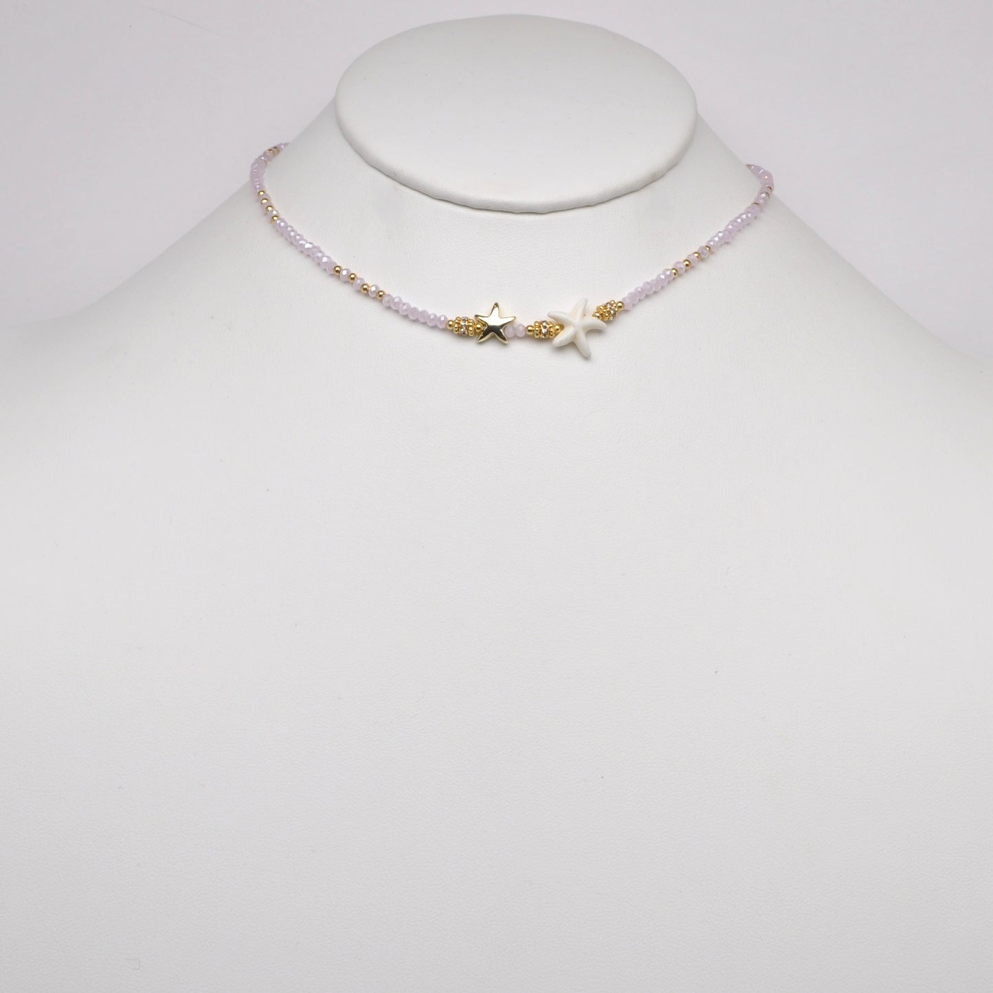 Crystal Starfish Charm Necklace