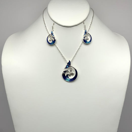 Turtle Wave Necklace Set