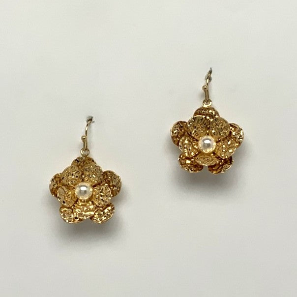Hammered Flower Earrings