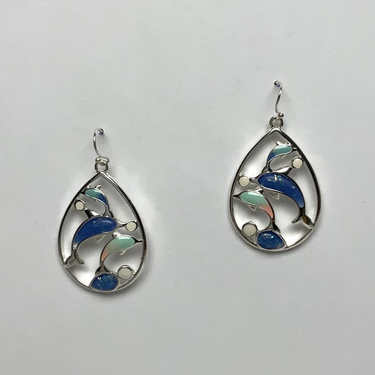 Teardrop Dolphin Earrings