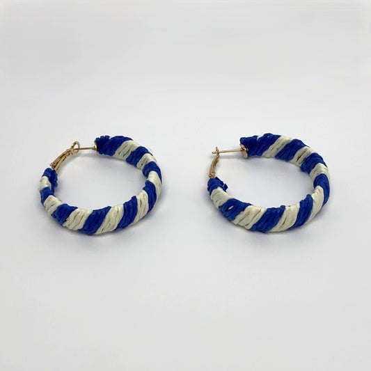 Striped Twine Hoop Earrings