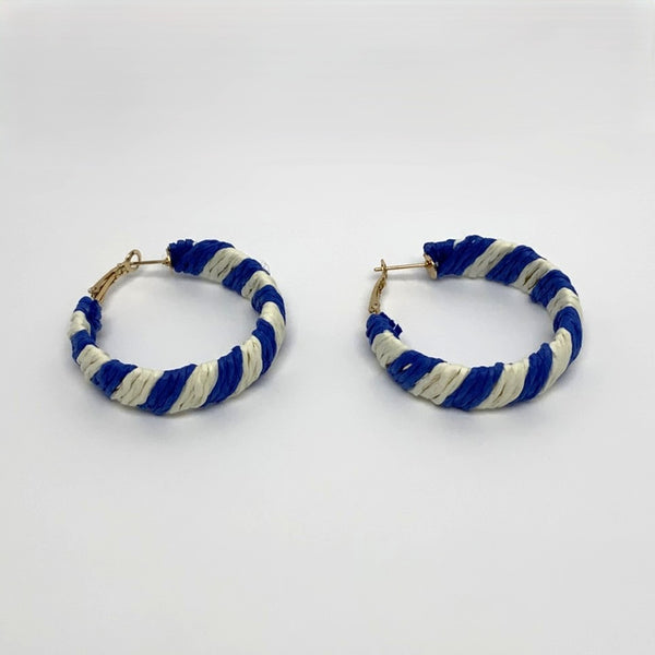 Striped Twine Hoop Earrings