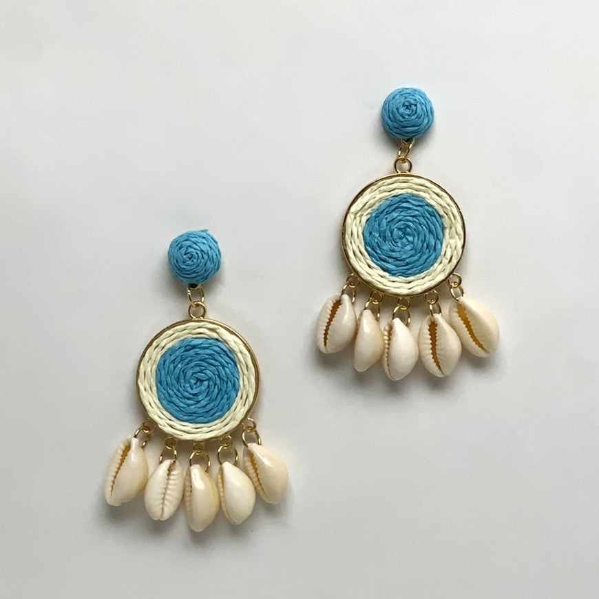 Twine Shell Drop Earrings