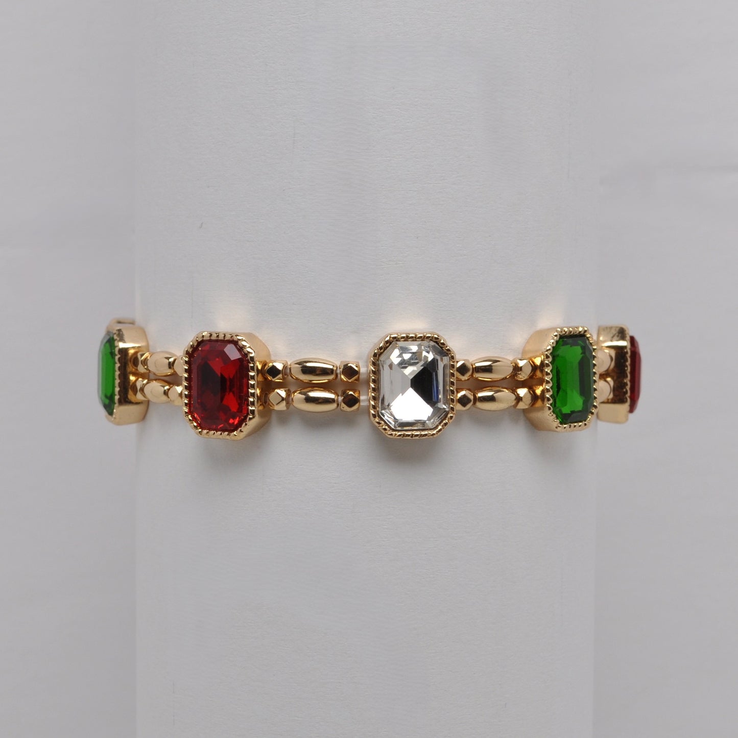 Emerald Cut Crystal Bracelet
