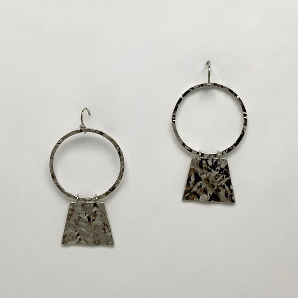 Textured Trapezoid Drop Earrings