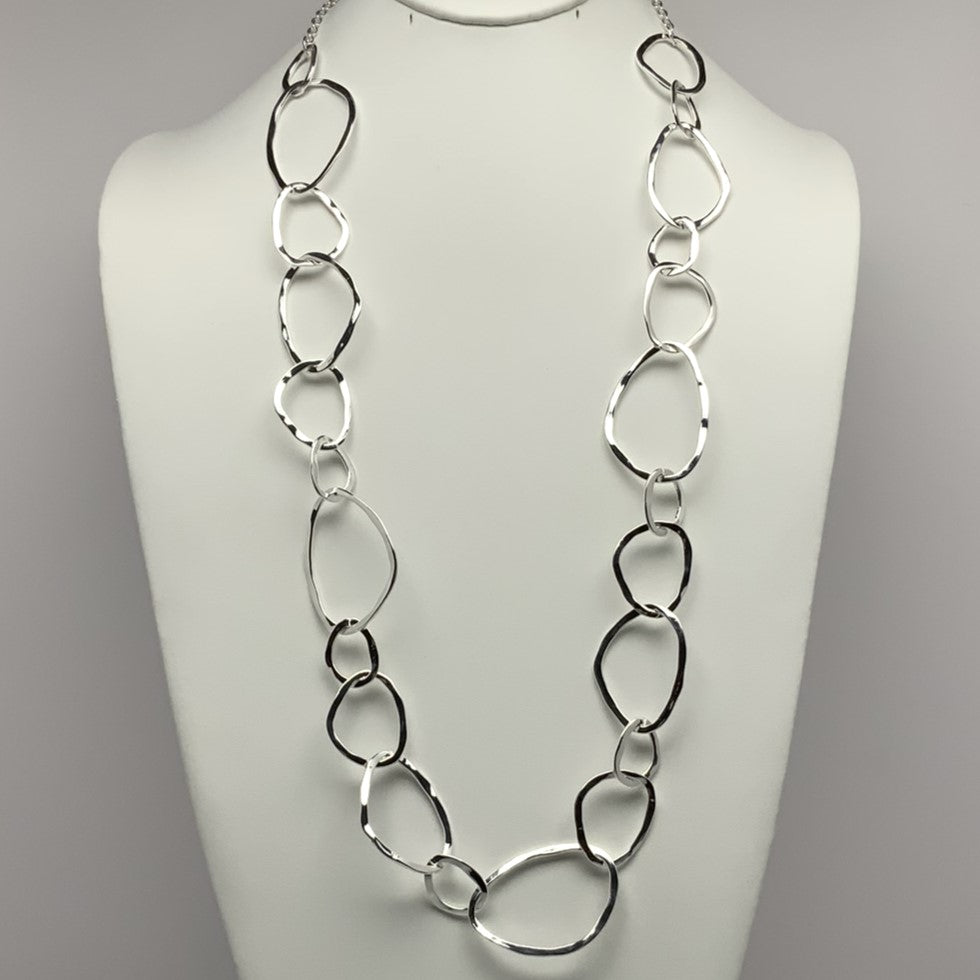 Linked Circle Drop Necklace