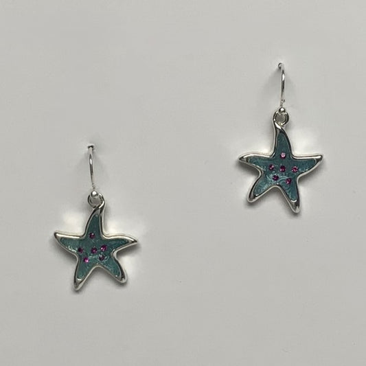 Starfish Crystal Earrings
