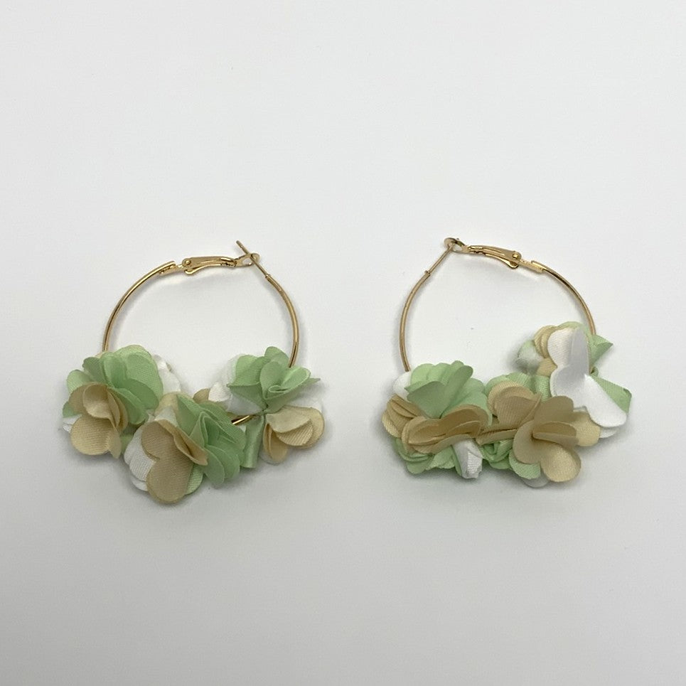 Flower Hoop Earrings