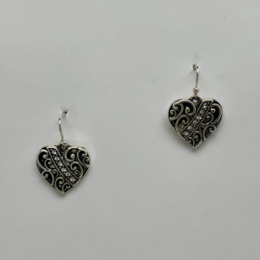 Western Heart Crystal Line Earrings