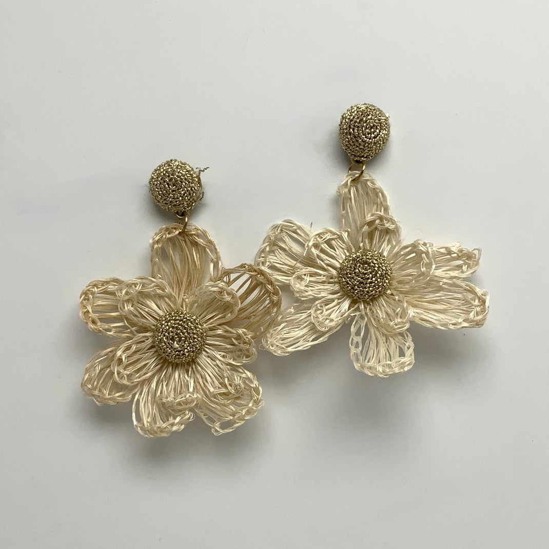 Wicker Flower Earrings