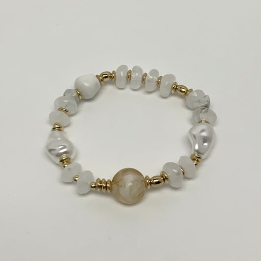 Beaded Mix Textured Pearl Bracelet