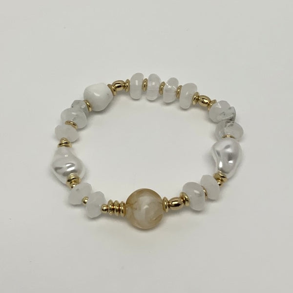 Beaded Mix Textured Pearl Bracelet