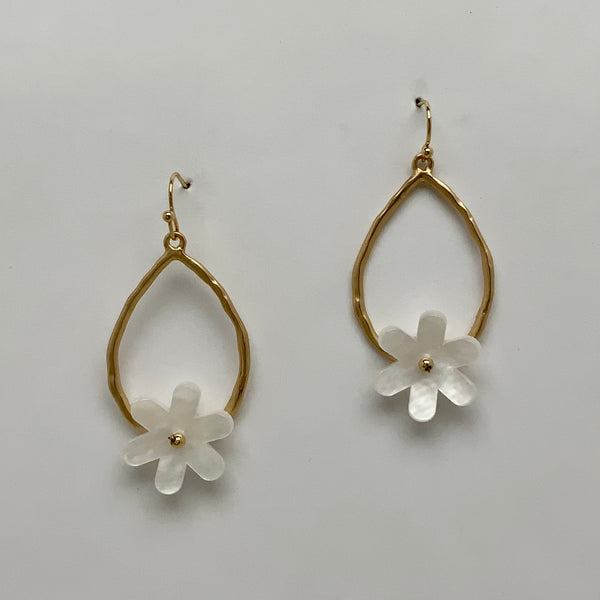 Teardrop Flower Earrings