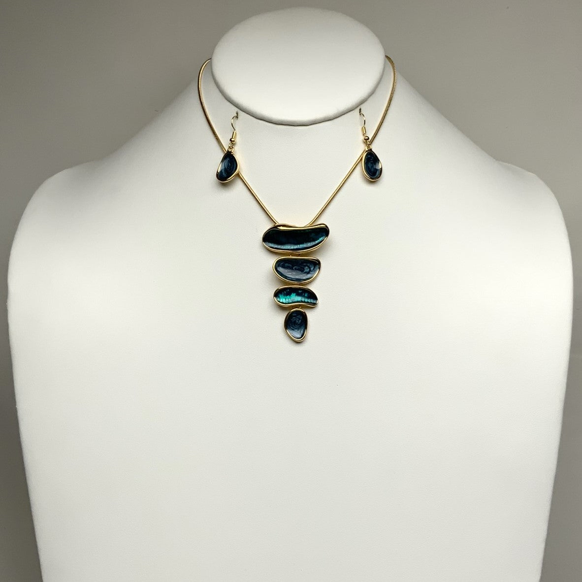 Layered Enamel Necklace Set