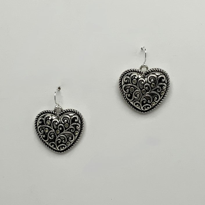 Western Heart Drop Earrings